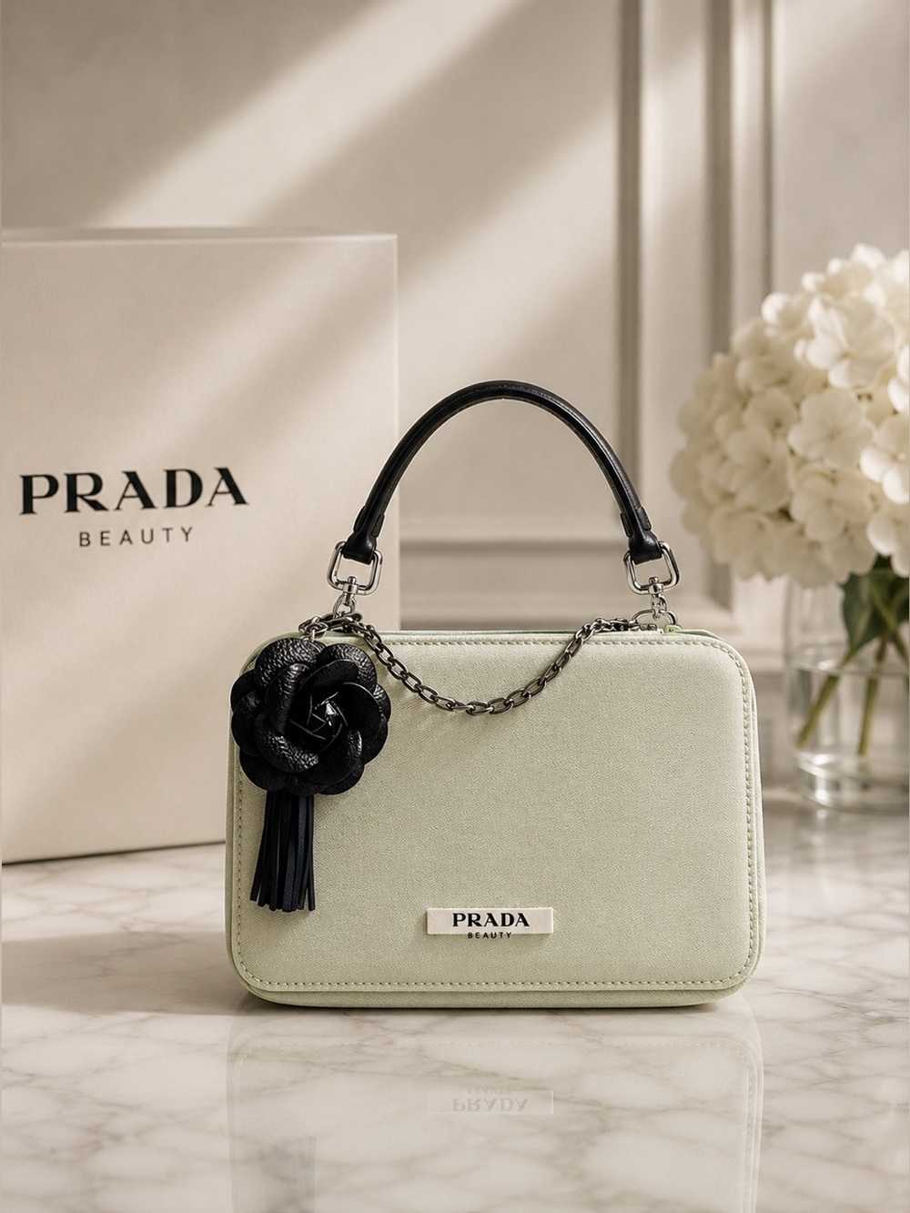 PRADA Beauty Mint green cosmetic vanity
